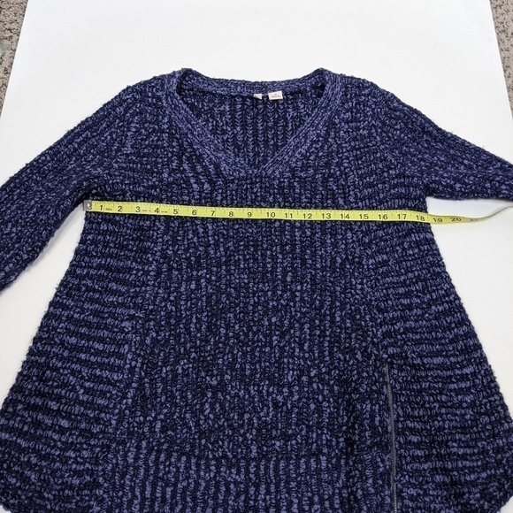 Anthropologie Moth Wool Blend Knit Swing V-Neck Sweater - Picture 8 of 9